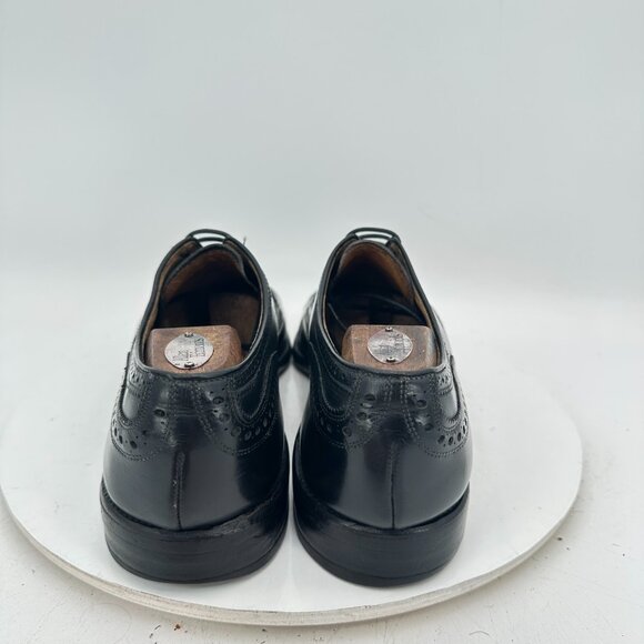 Allen Edmonds Strand Men Size 12B Black Leather Brogue Cap Toe Oxford Dress Shoe - Picture 5 of 12